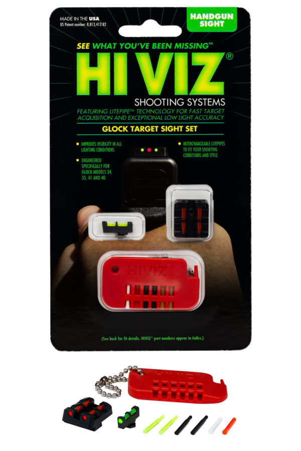 HIVIZ Fiber Target Visierset für Glock Rot/Grün 