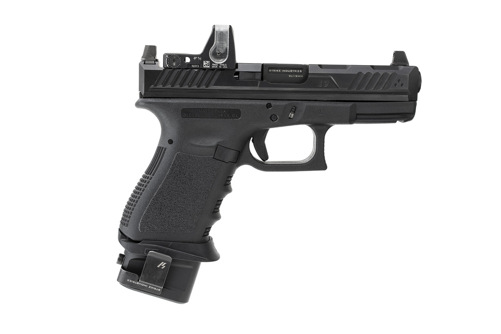 STRIKE INDUSTRIES Aluminum Extended Magazine Plate for GLOCK 19