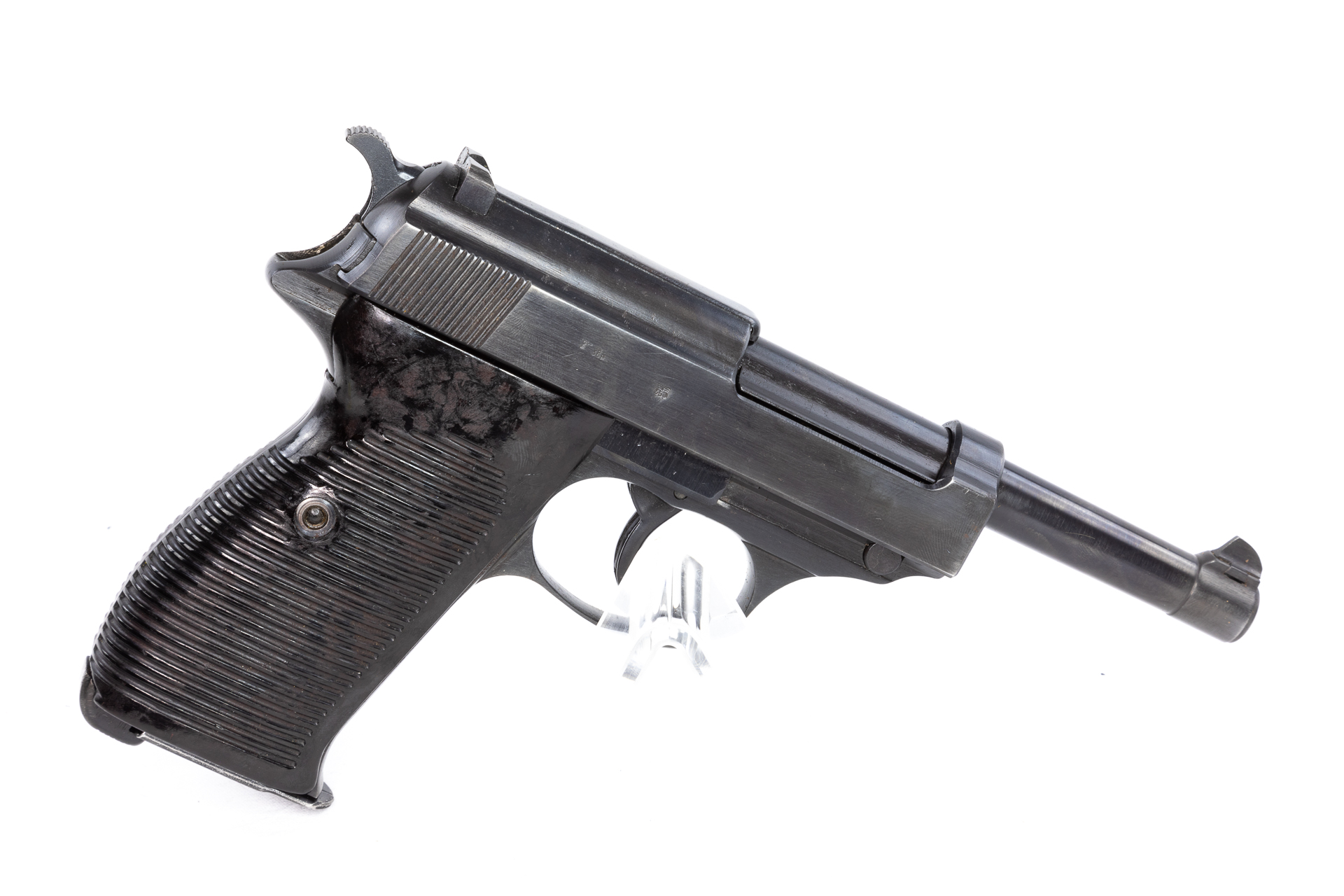 gebr. WALTHER P38 ac43 mit Ledertasche und Reservemagazin, Zustand: Gut