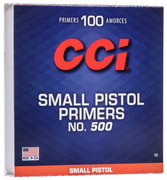 CCI Standard Primers 500 STD Small Pistol