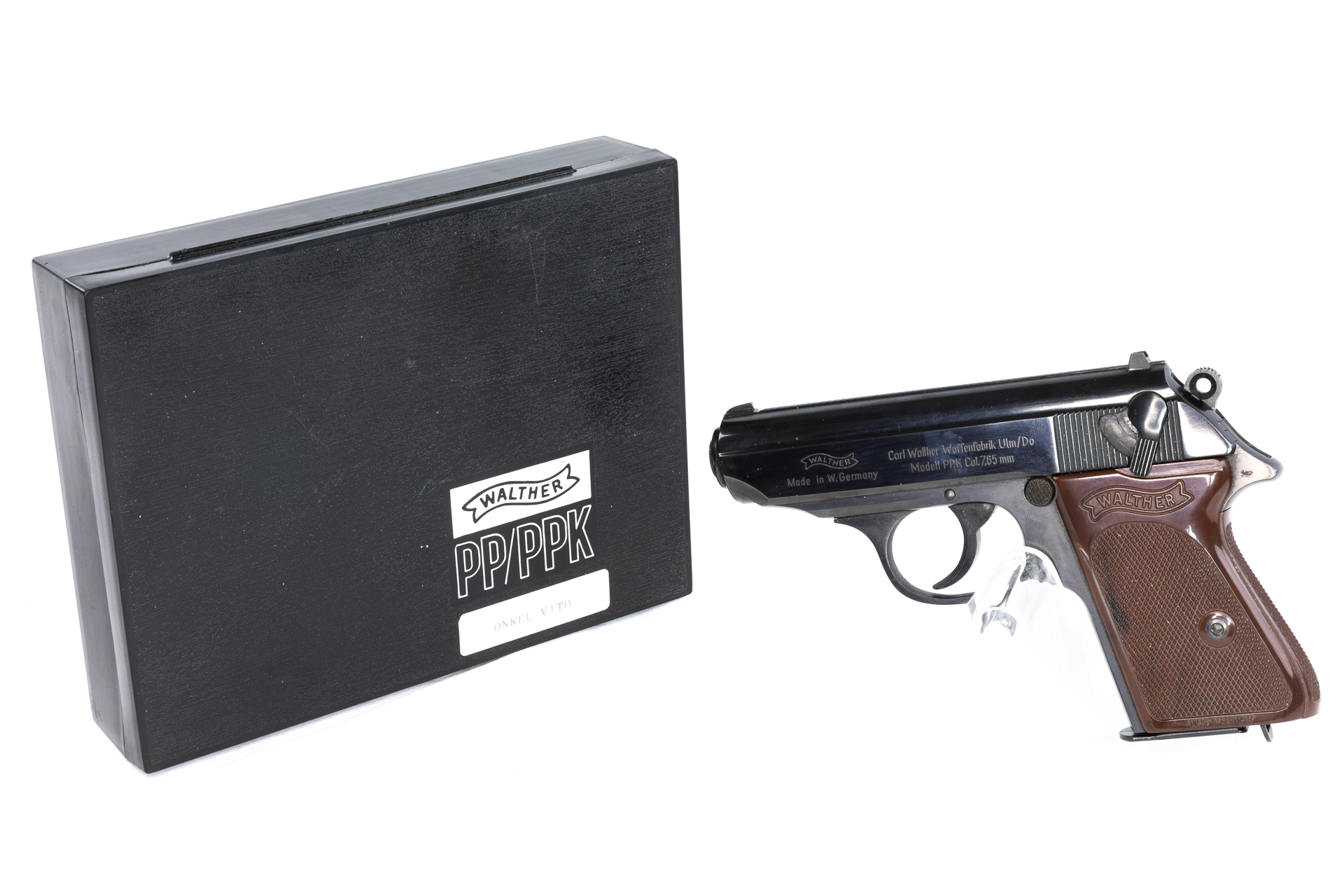 gebr. WALTHER PPK Kal. 7,65 mm Ulmer Fertigung, in Originalbox, Zustand: Neuwertig 