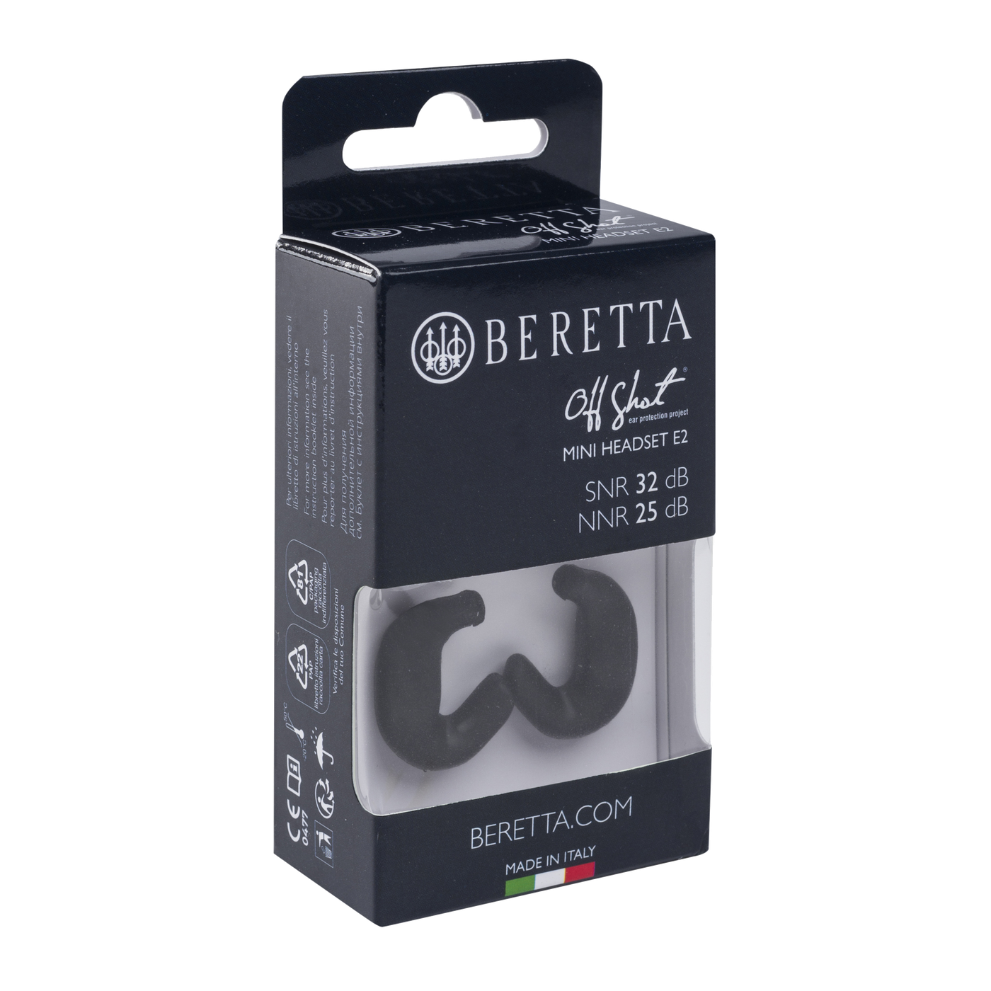 BERETTA Ohrstöpsel Mini Headset E2 Schwarz