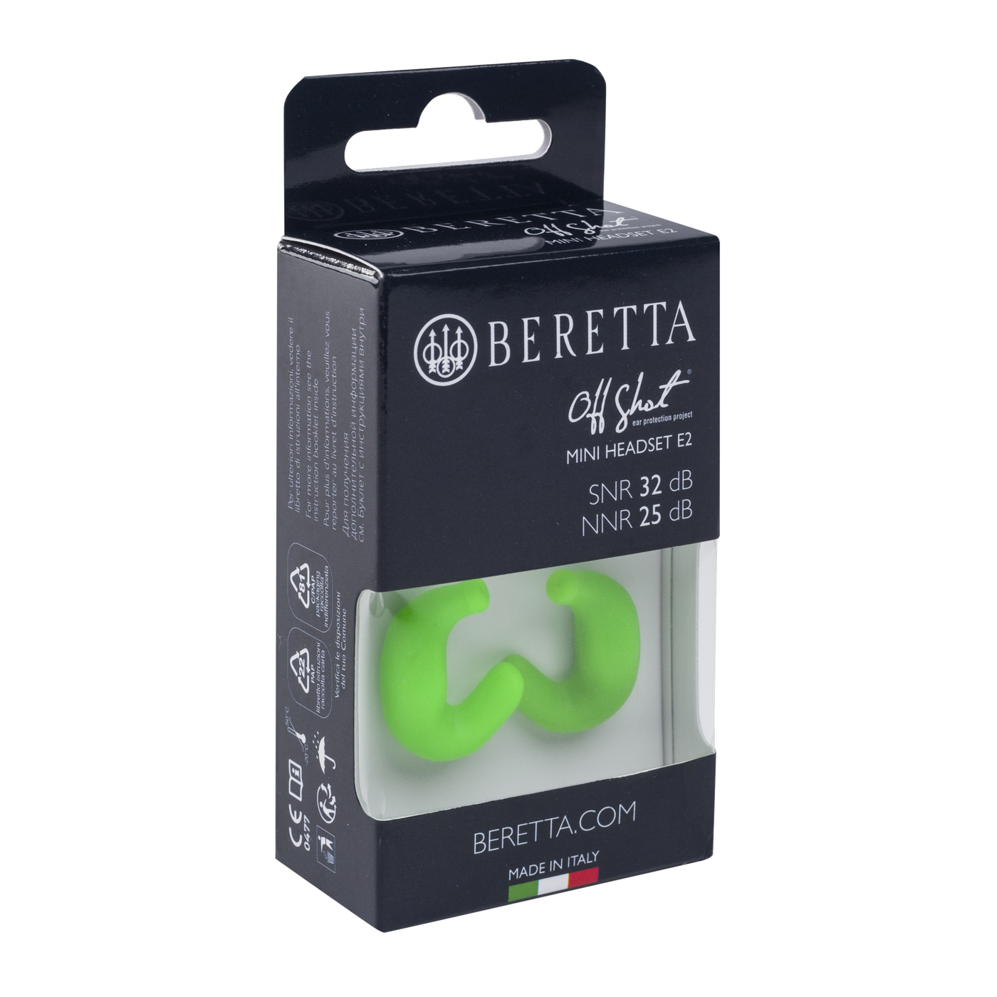 BERETTA Ohrstöpsel Mini Headset E2 Green