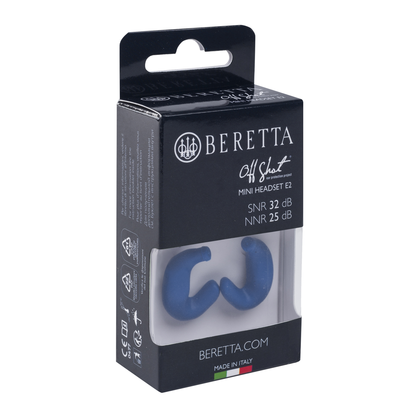 BERETTA Ohrstöpsel Mini Headset E2 Blau