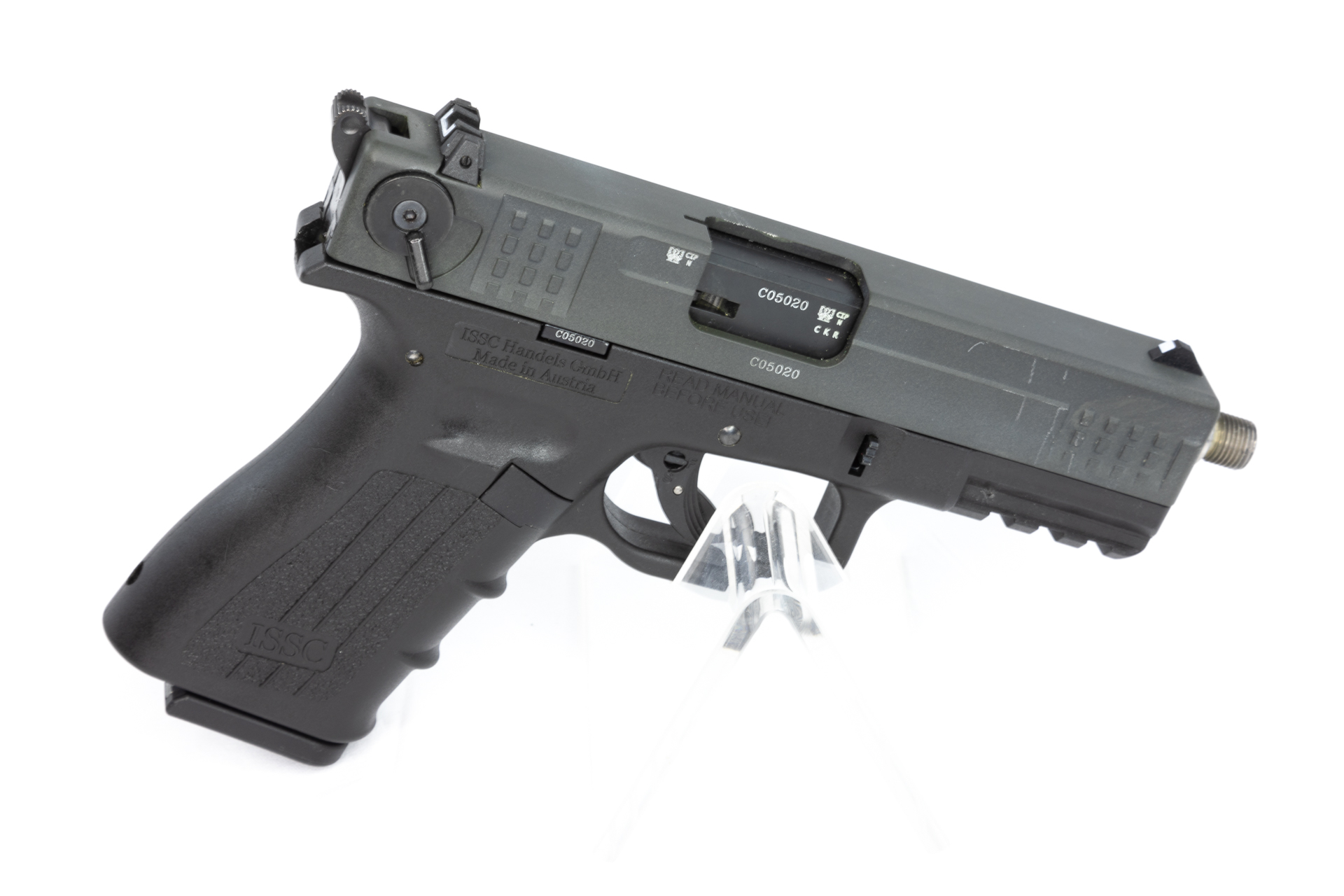 gebr. ISSC Pistole Mod. M22 Gen. mit Gewindelauf M10x1, Zustand: Sehr gut