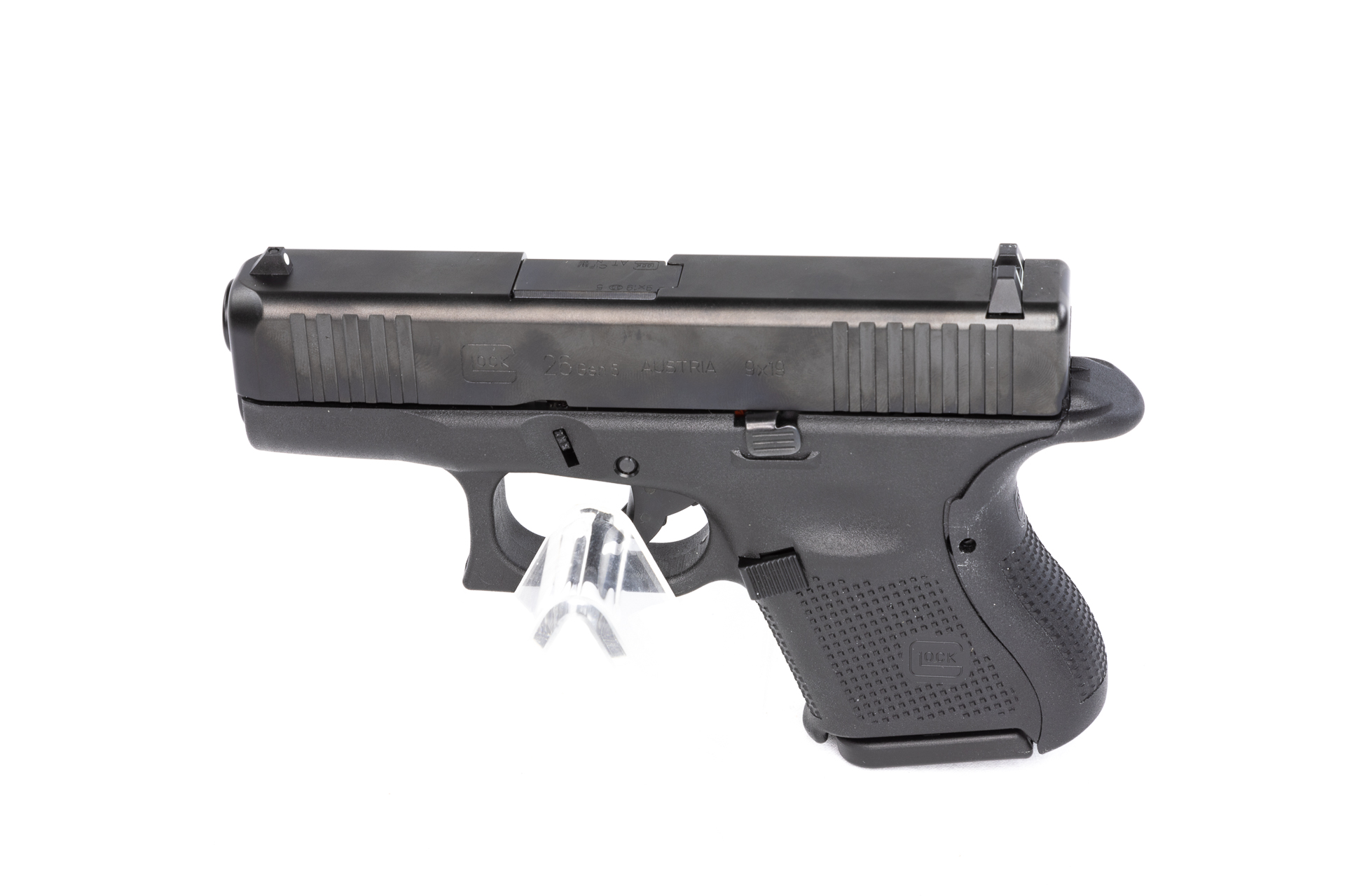 gebr. GLOCK 26 Gen 5 FS mit Reservemagazin und Ladehilfe im Originalkoffer, Zustand: Neuwertig, NPR: € 800,00